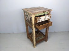 Load image into Gallery viewer, Recycled wood side table