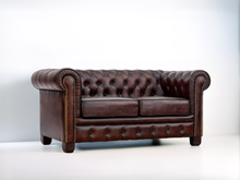 Load image into Gallery viewer, Fauteuil Chesterfield 2 places