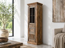Charger l'image dans la galerie, Armoire 1 porte Kundli en teck recyclé