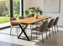 Load image into Gallery viewer, Live Edge Dining Table in 5cm Thick Suar Wood