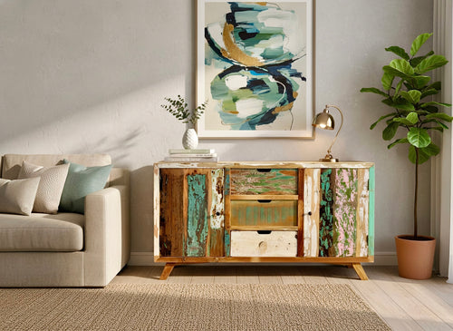 Recycled wood sideboard 150cm
