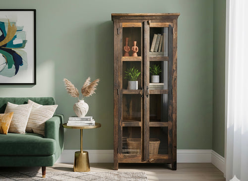 2-door glass cabinet