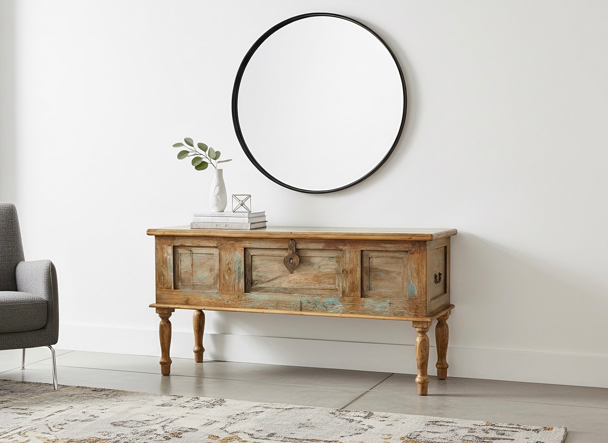 Old door console chest