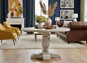 Montauk white round table