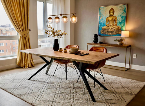 Acacia dining table - Limited edition - dark wash