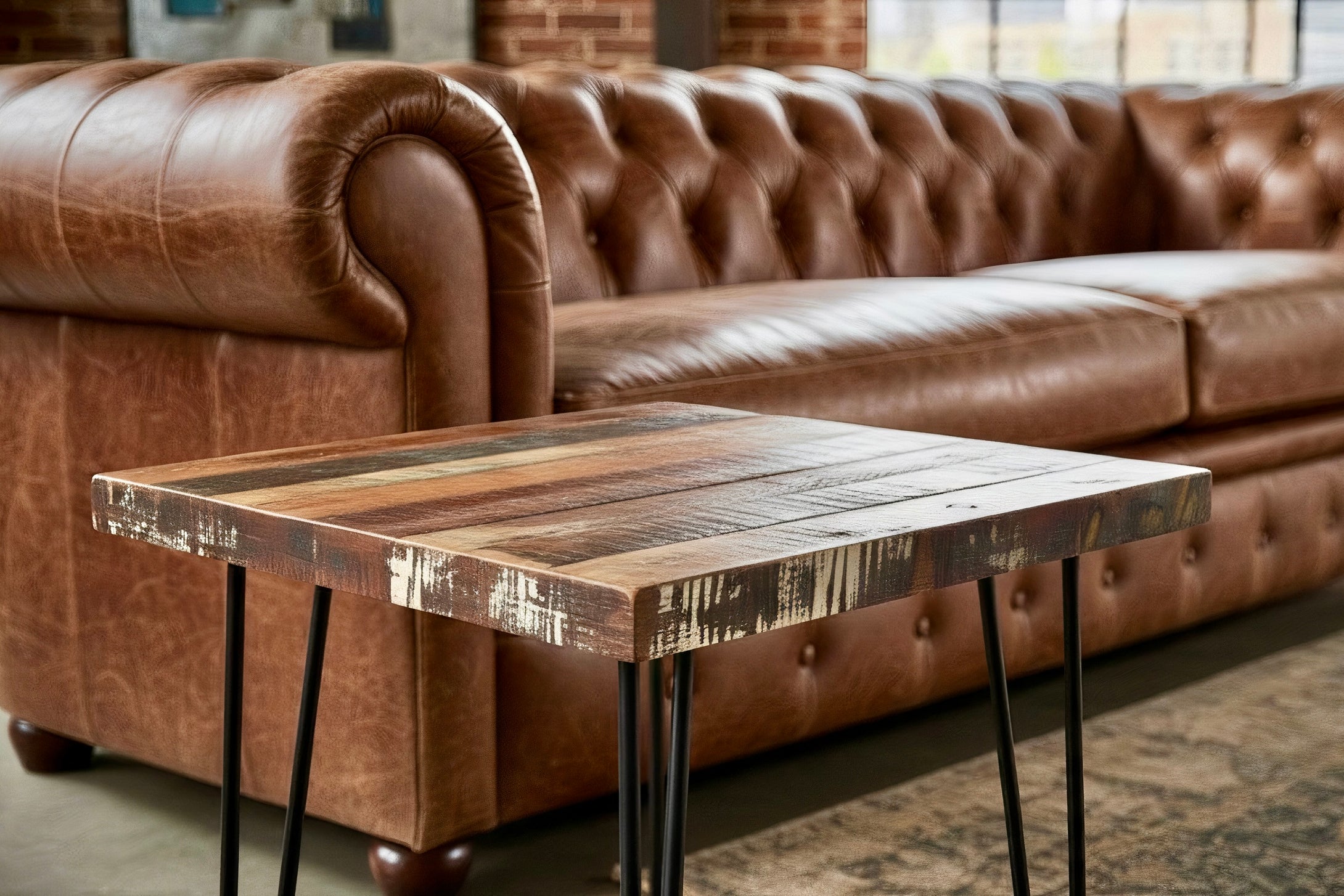 Small wooden side table