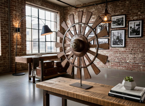 Standing spinning wheel