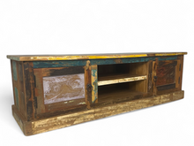 Load image into Gallery viewer, Recycled wood TV cabinet with 2 doors