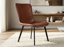 Load image into Gallery viewer, Brown chair with stitching