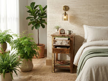Load image into Gallery viewer, Recycled wood side table