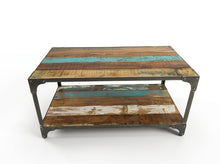 Load image into Gallery viewer, Metal and recycled wood coffee table