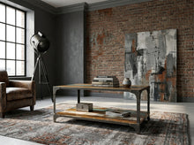 Load image into Gallery viewer, Metal and recycled wood coffee table