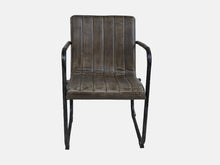 Load image into Gallery viewer, Leather and metal chair