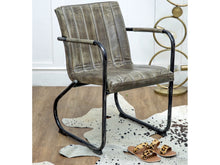 Load image into Gallery viewer, Leather and metal chair