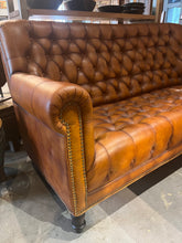 Load image into Gallery viewer, Leather and wood armchair 2 places