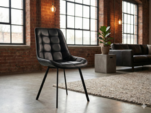 Charger l'image dans la galerie, Chaise rembourrée dossier enveloppant