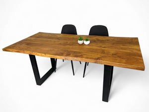 Acacia live edge dining table 55 to 120 in.
