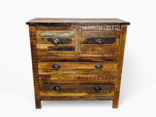 Load image into Gallery viewer, Chest of 4 drawers in recycled wood