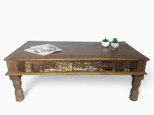 Coffee table in recycled teak wood