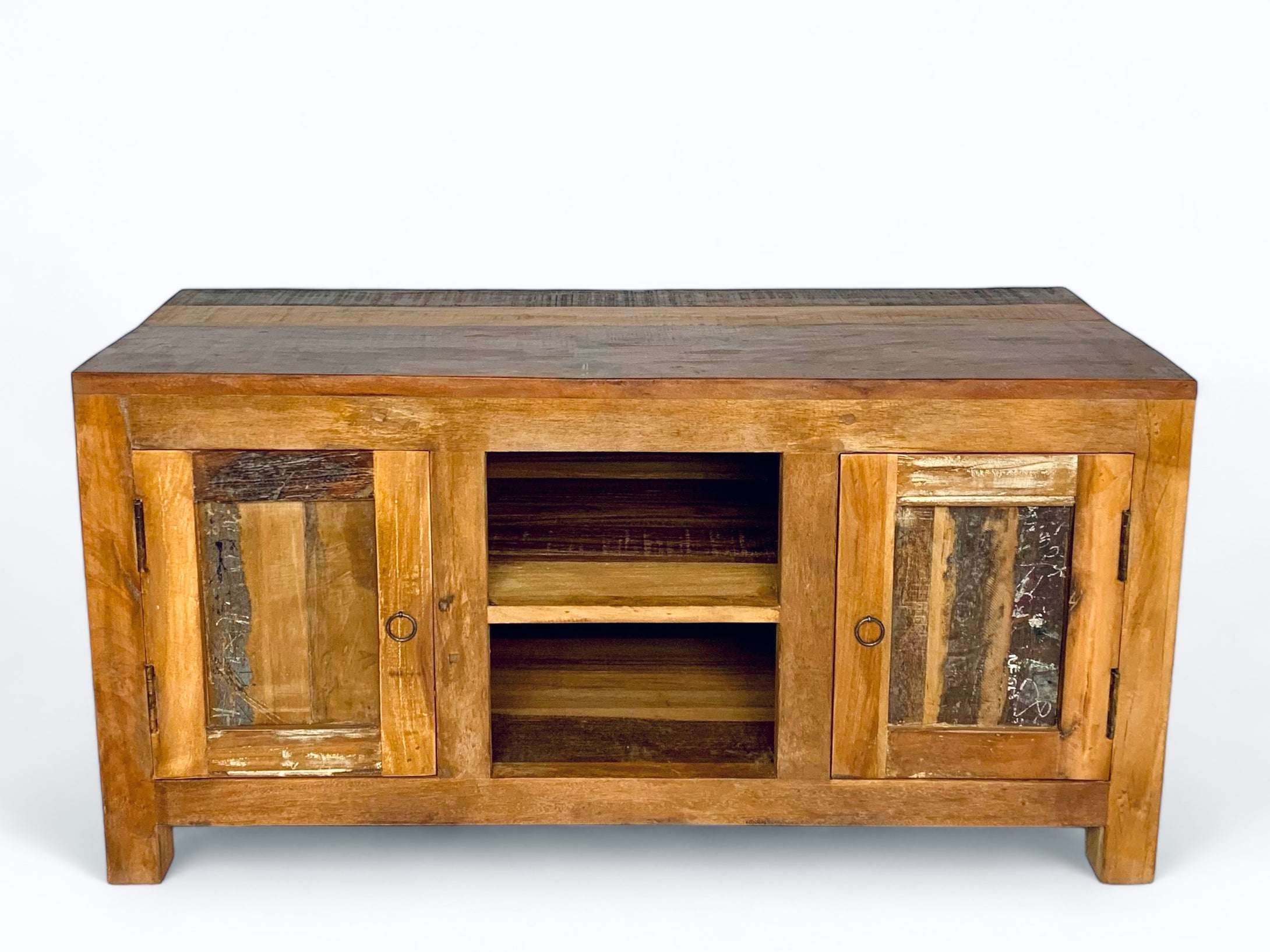 TV cabinet in recycled wood