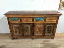 Load image into Gallery viewer, Sideboard with 4 drawers and 4 doors in recycled wood