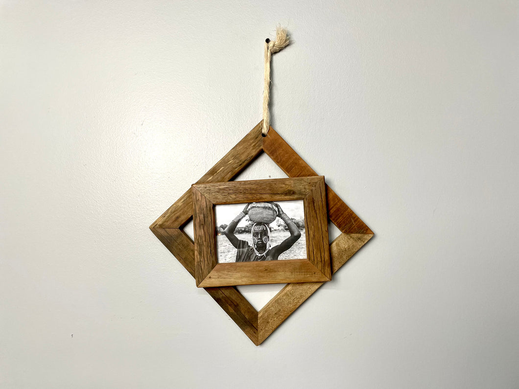 Recycled wood frame