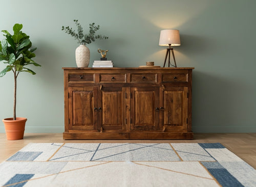 Buffet en Bois Recyclé – 4 Portes, 4 Tiroirs