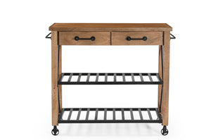 Mango wood trolley