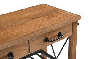 Mango wood trolley