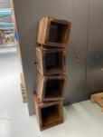 Load image into Gallery viewer, Zigzag bookshelf made of recycled teak