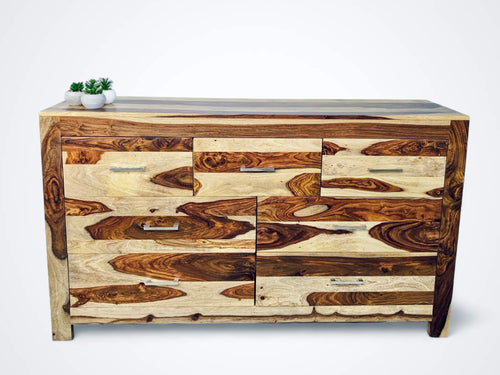 Commode en bois de rose 7 tiroirs