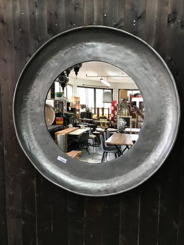 Large round mirror