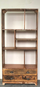 Recycled wood bookcase