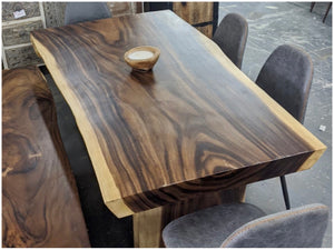 Table à diner en bois de Suar 3po épais