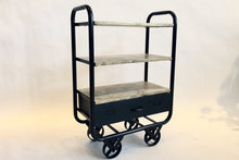 Load image into Gallery viewer, Mango wood and metal trolley