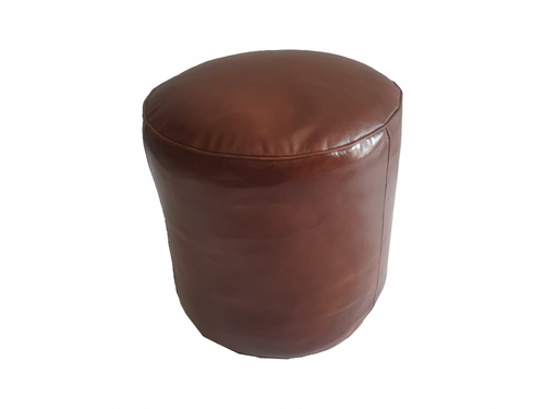 Sardo leather pouf