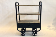 Load image into Gallery viewer, Mango wood and metal trolley
