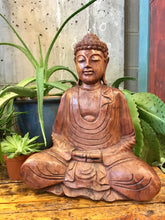 Load image into Gallery viewer, Wooden buddha statue