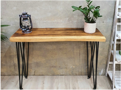 Console en bois de suar live edge