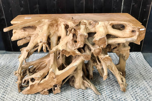 Teak root console