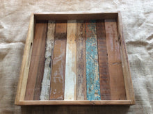 Load image into Gallery viewer, Square tray in recycled wood