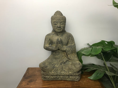 Bouddha assis statue en pierre