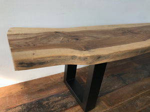 live edge rosewood bench
