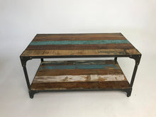 Load image into Gallery viewer, Metal and recycled wood coffee table