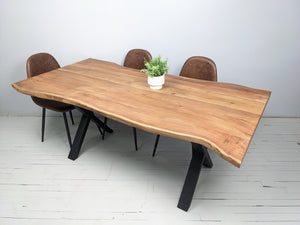 Acacia live edge dining table