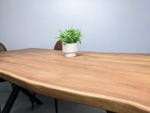 Acacia live edge dining table