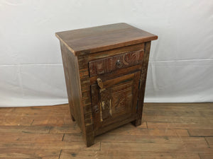 Bedside table in recycled teak wood
