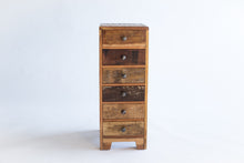 Load image into Gallery viewer, TABLES DE NUIT - Table de chevet six tiroirs en bois recyclé - Espace Meuble