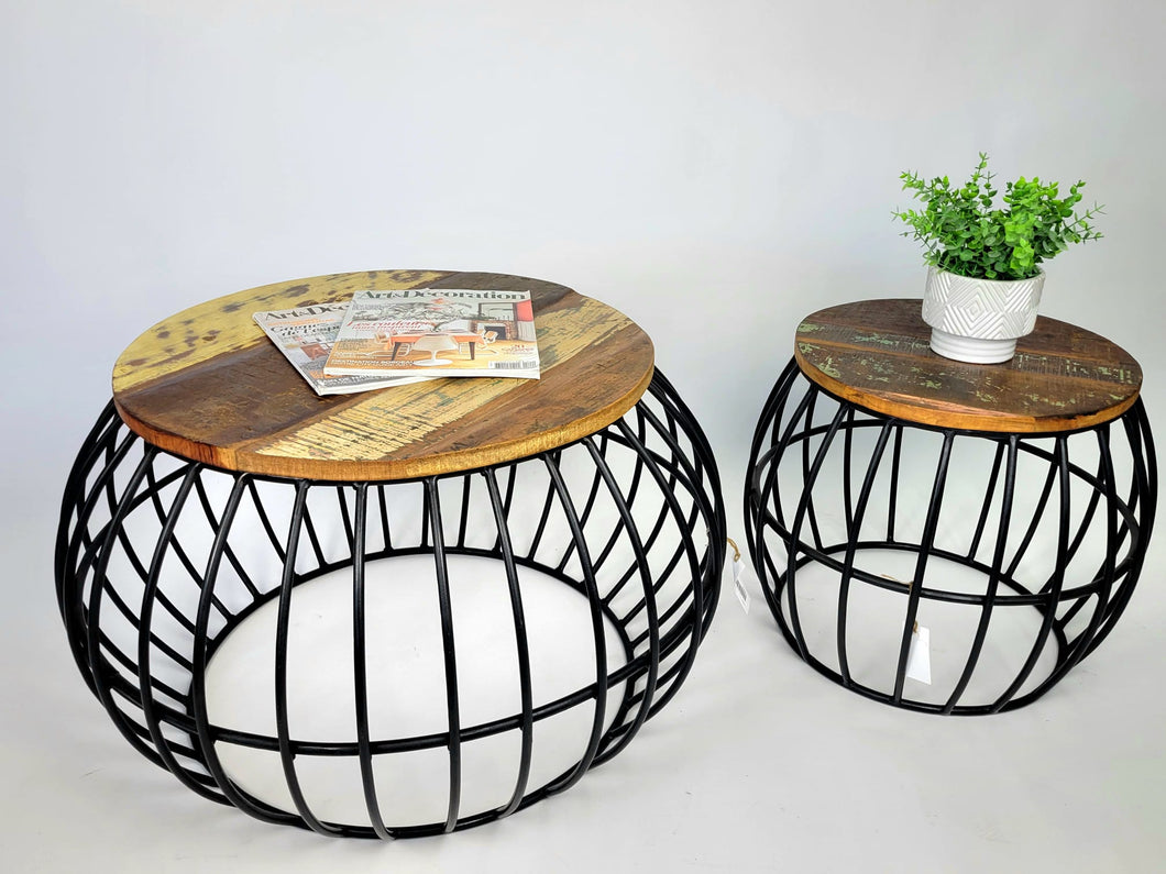 Wood and metal coffee tables