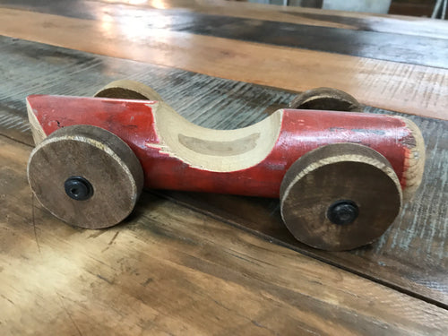 wooden vintage car